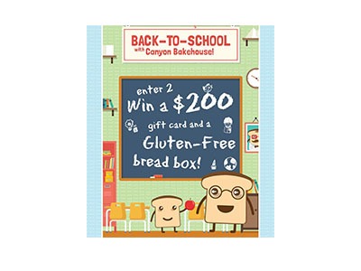 Canyon Bakehouse Back to School Giveaway