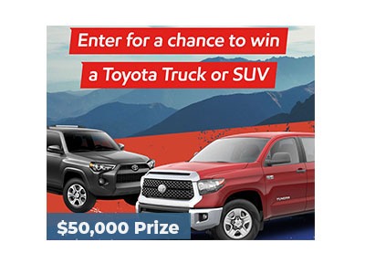 O’Reilly Toyota Truck or SUV Giveaway