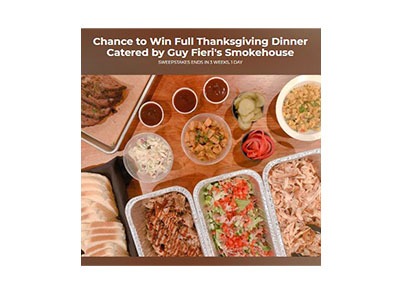 Guy Fieri’s Smokehouse Thanksgiving Sweepstakes