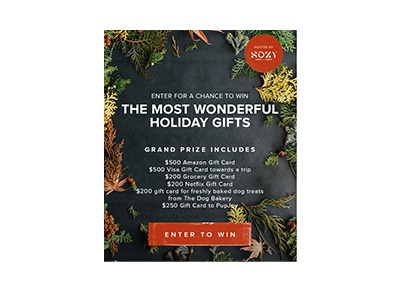 The Most Wonderful Holiday Gift Card Sweepstakes