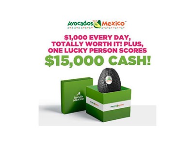 Avocados from Mexico $1,000 a Day Sweepstakes