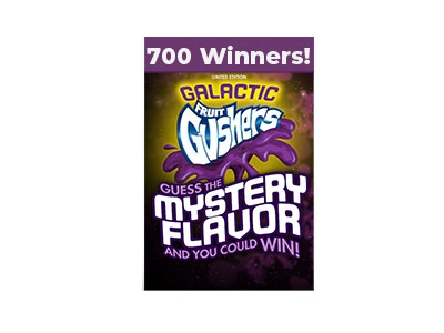 Galactic Gushers Mystery Flavor Instant Win Game