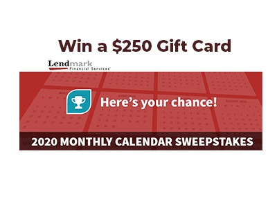 Lendmark Monthly Gift Card Sweepstakes