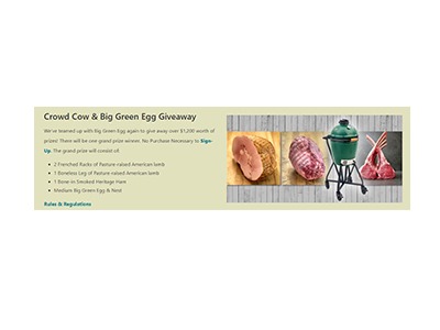 Crowd Cow Big Green Egg Giveaway