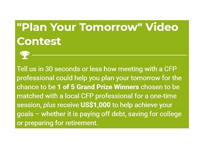 Plan your Tomorrow Video Contest