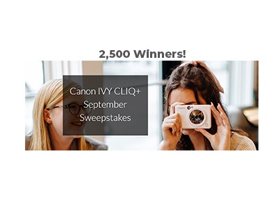 Canon IVY CLIQ+ September Sweepstakes