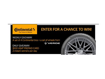 Continental Tire Weekly Winter Giveaway Sweepstakes