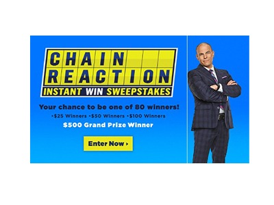 Game Show Network Chain Reaction Instant Win Sweepstakes