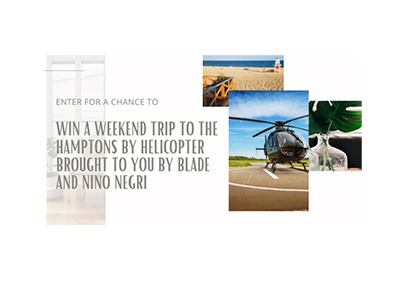 Win a Weekend Trip to the Hamptons by Helicopter