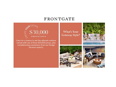 Frontgate Outdoor Furniture Sweepstakes