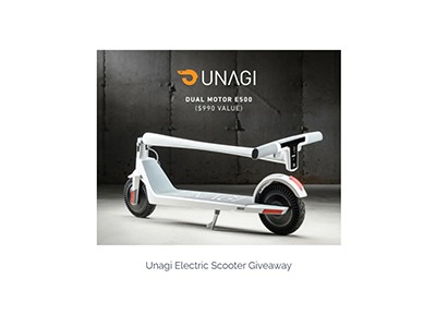 Unagi Electric Scooter Giveaway