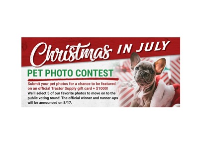 Tractor Supply Company Christmas in July Contest