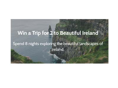 Win a Trip for 2 to Beautiful Ireland