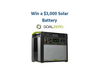 Yeti 3000 Solar Generator Sweepstakes