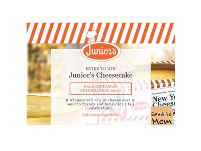 Junior’s Fall Cheesecake Giveaway
