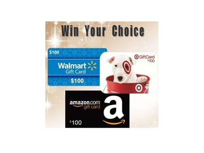 Win Choice of $100 Amazon, Walmart, or Target Gift Card