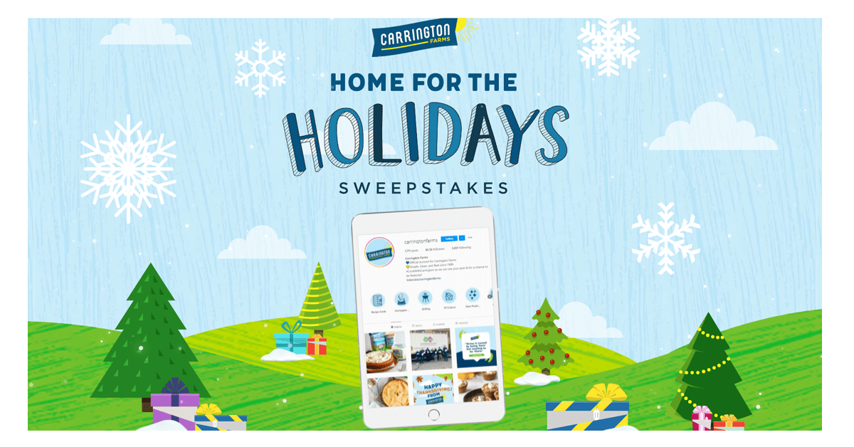 Carrington Home for the Holidays Sweepstakes