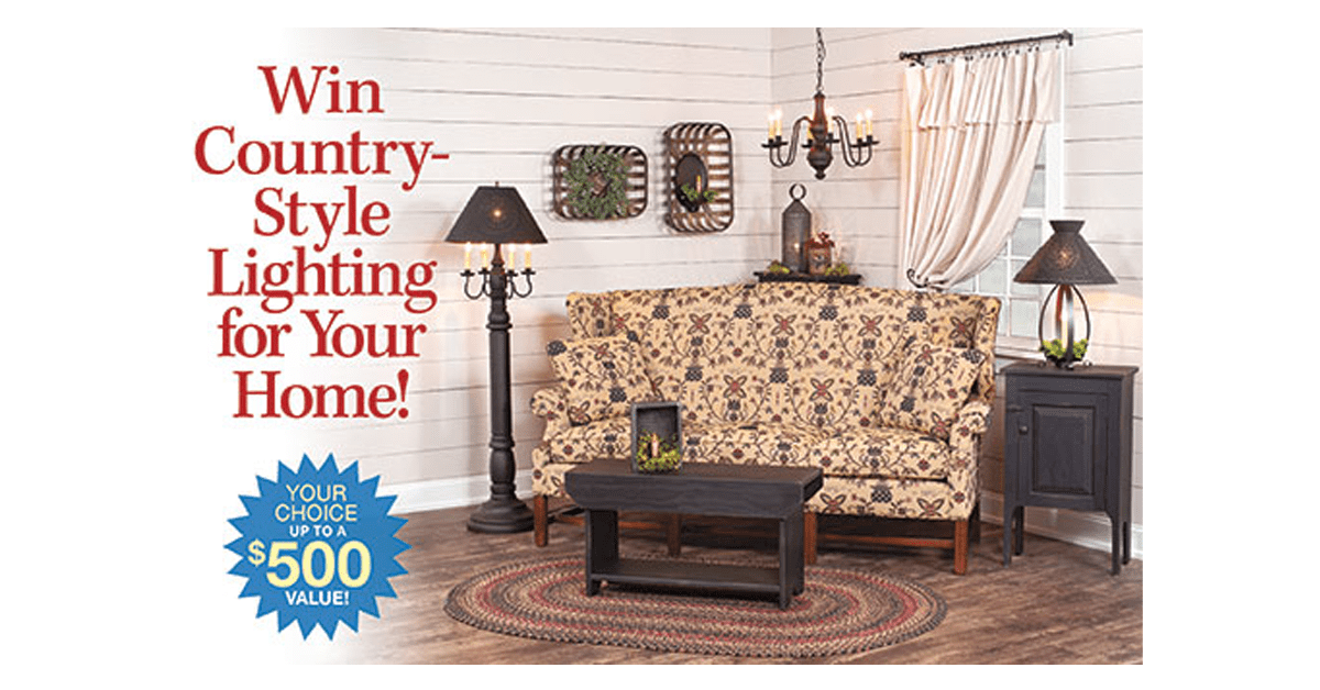 Country Sampler 2022 Lighting Giveaway