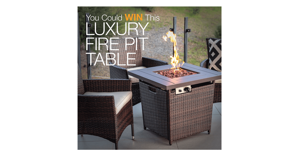 Farmhouse Style Fire Pit Table Giveaway