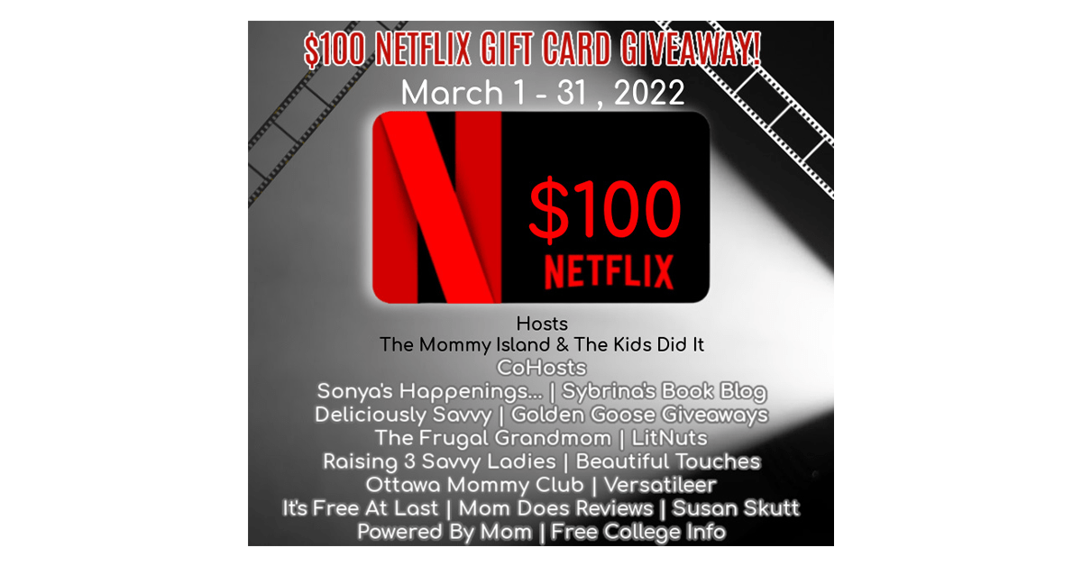 March $100 Netflix eGift Card Giveaway