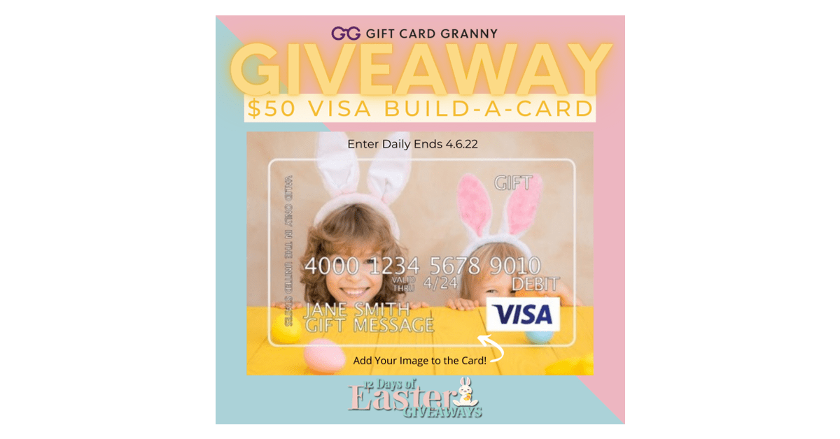 $50 Personalized Visa Gift Card Giveaway