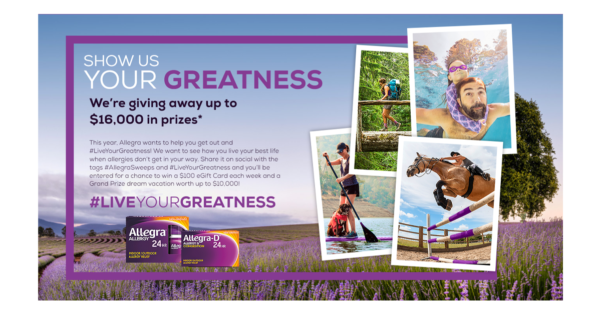 Allegra Live Your Greatness Sweepstakes