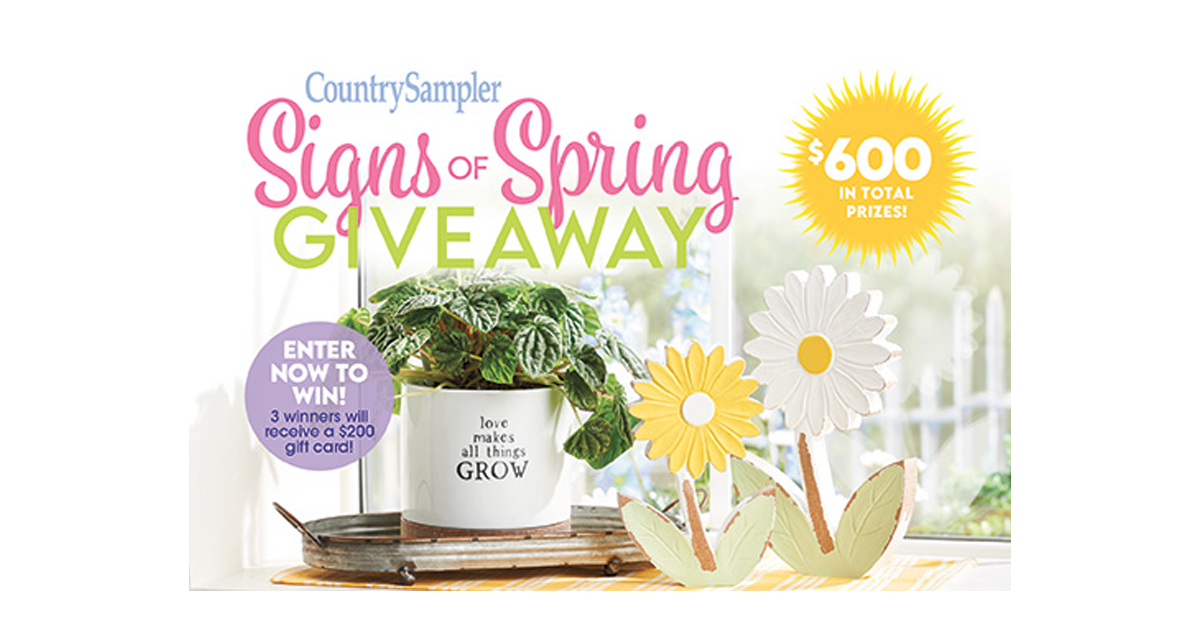 Country Sampler 2022 Signs of Spring Giveaway