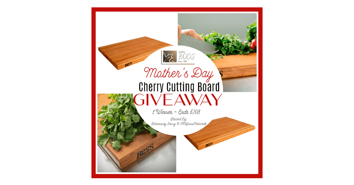 John Boos & Co. Mother’s Day Cherry Cutting Board Giveaway