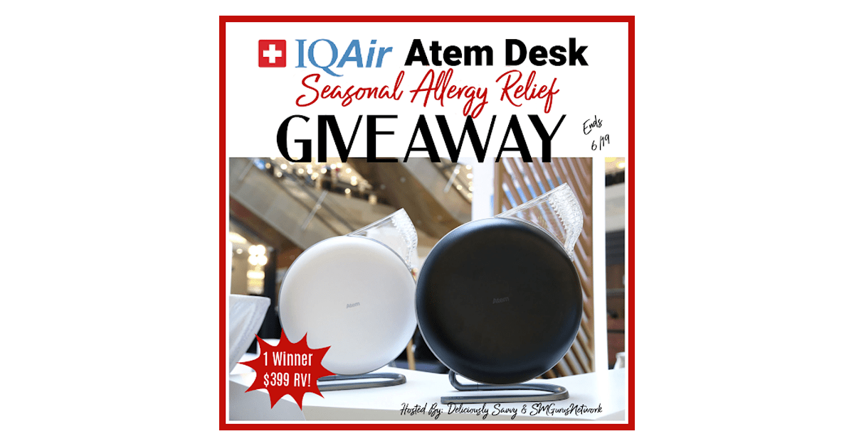 IQAir Atem Desk Seasonal Allergy Relief Giveaway