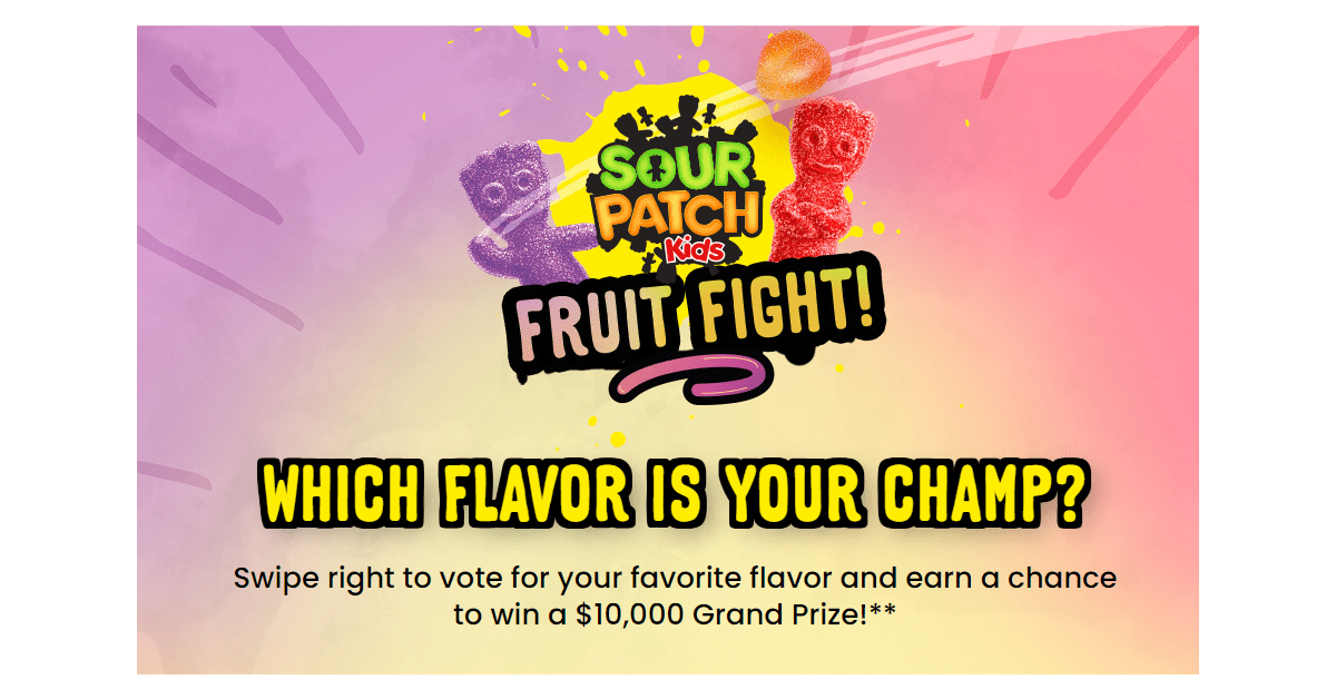 Sour Patch Kids Fruit Fight Instant Win Game