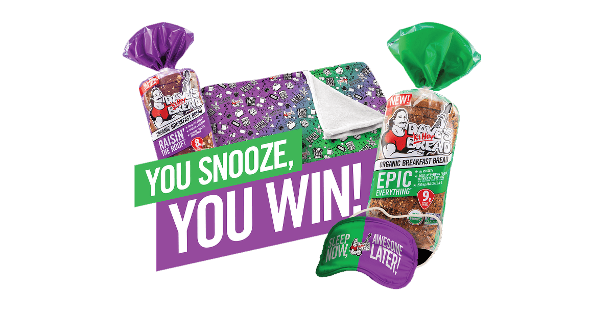 Dave’s Killer Bread You Snooze You Win Sweepstakes