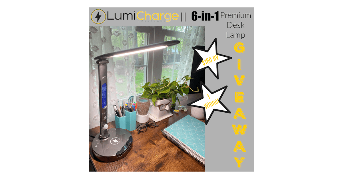 LumiCharge II 6-in-1 Premium Desk Lamp Giveaway