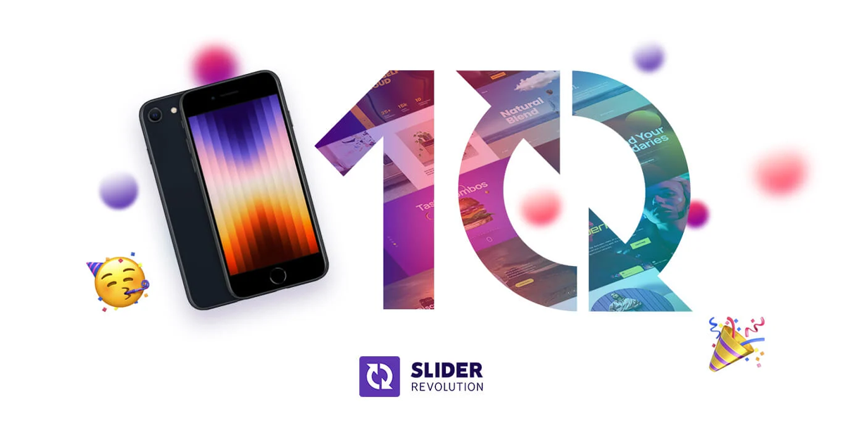 Slider Revolution 10th Anniversary iPhone SE Giveaway