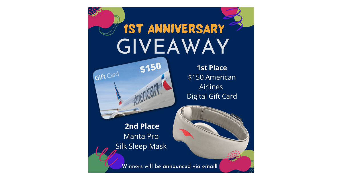 1st Anniversary Travel Giveaway