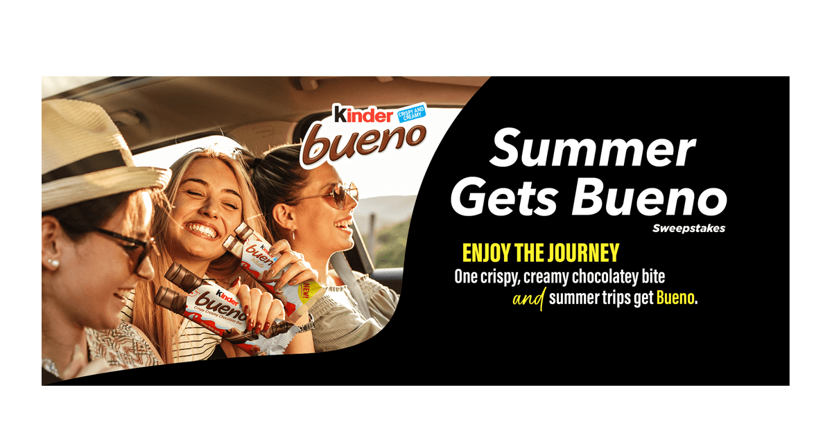 Kinder Bueno Summer Gets Bueno Sweepstakes