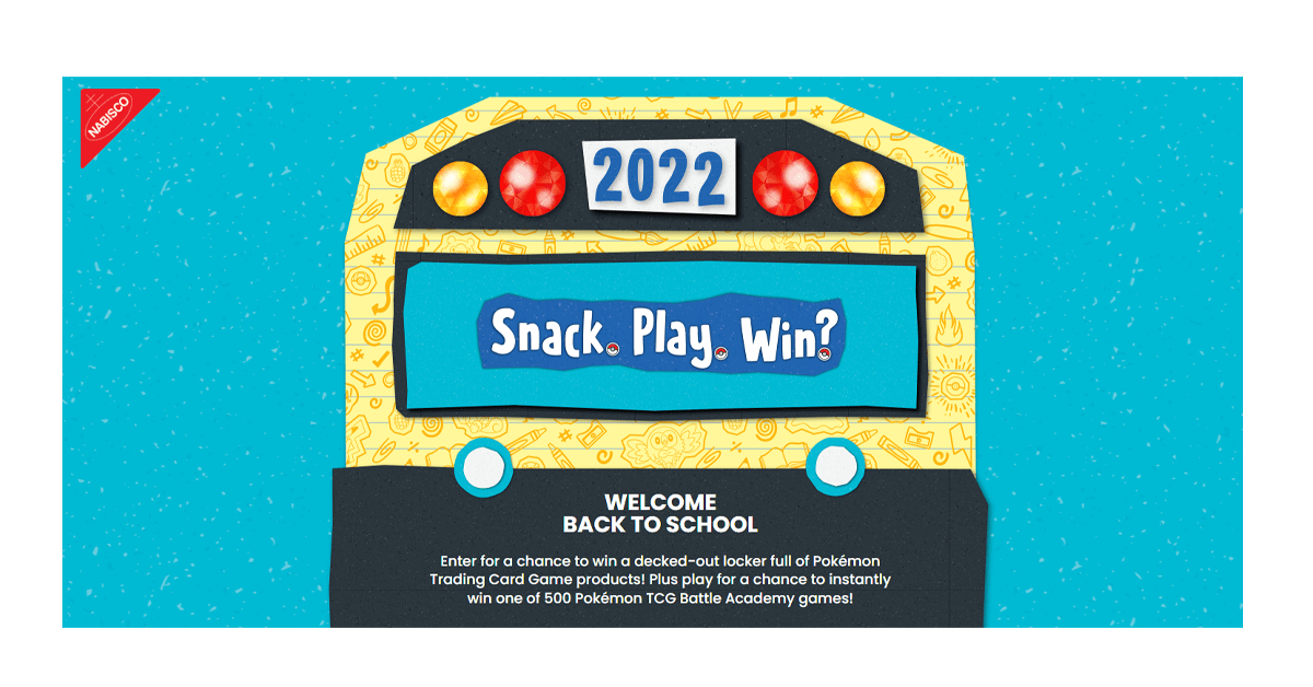 Nabisco Back To School Instant Win Game