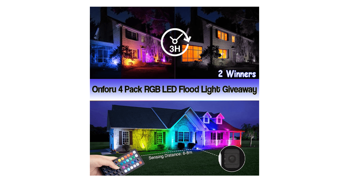 Onforu RGB Flood Lights Giveaway