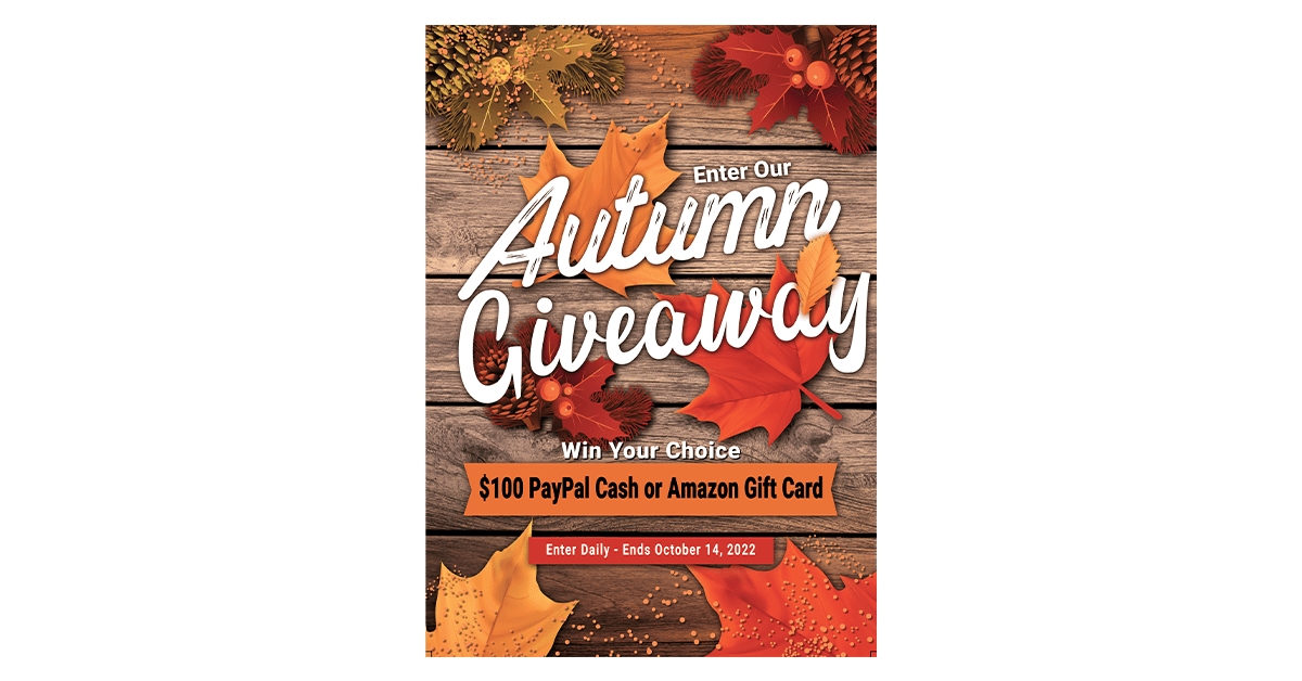 Enter our $100 Autumn Giveaway