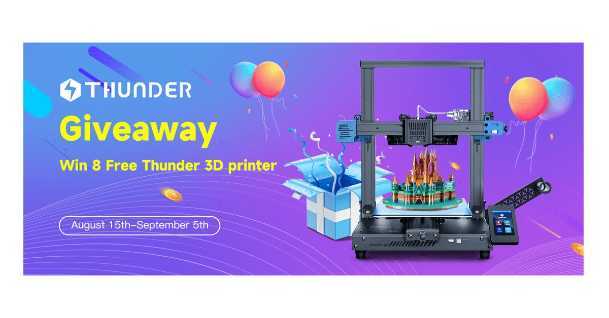 Geeetech THUNDER High Speed 3D Printer Giveaway