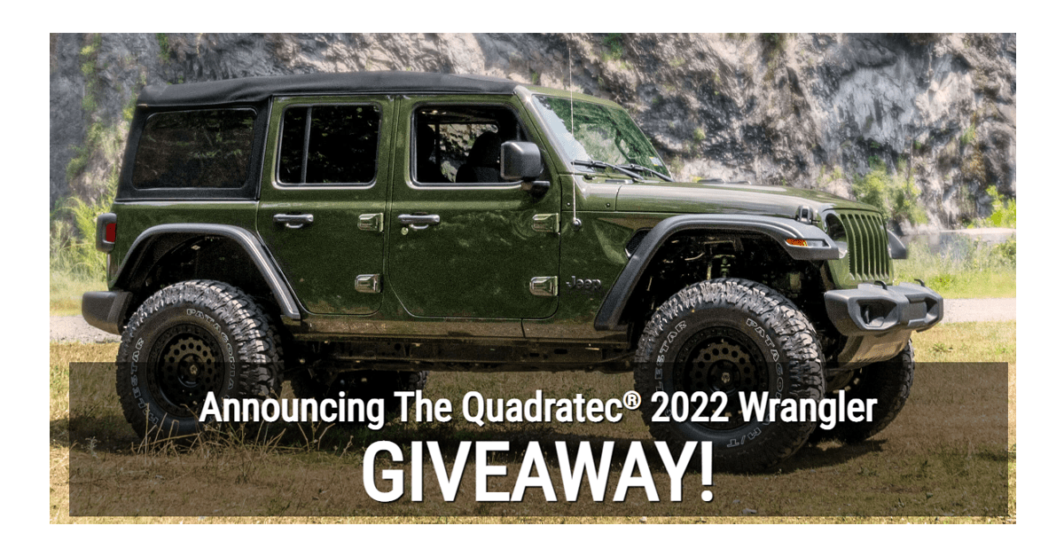 Quadratec 2022 Jeep Wrangler Giveaway
