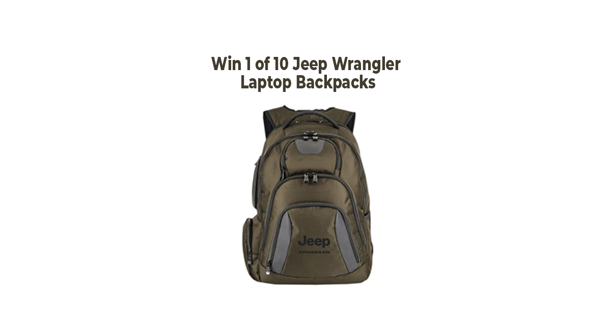 Jeep Wrangler Laptop Backpacks Giveaway