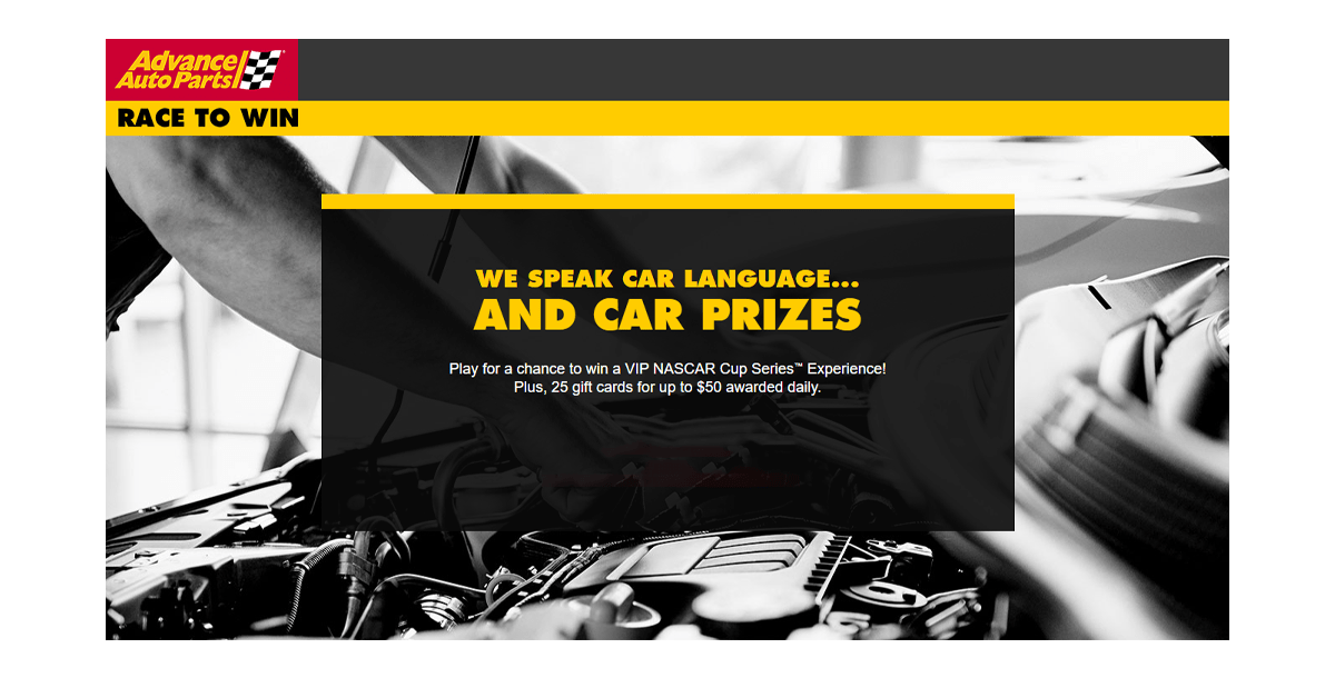 Advance Auto Parts Race to Win Sweepstakes