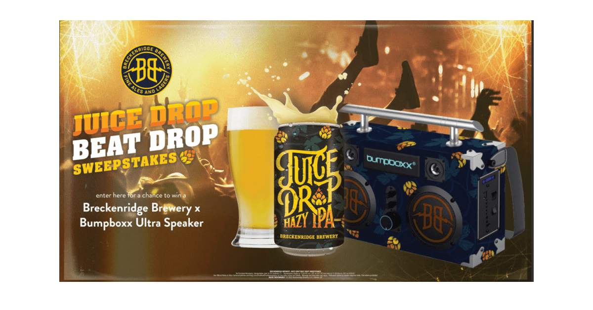 Breckenridge Brewery Juice Drop Beat Drop Sweepstakes