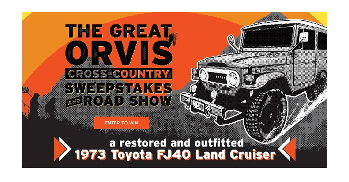 Great Orvis Cross-Country Roadshow Sweepstakes