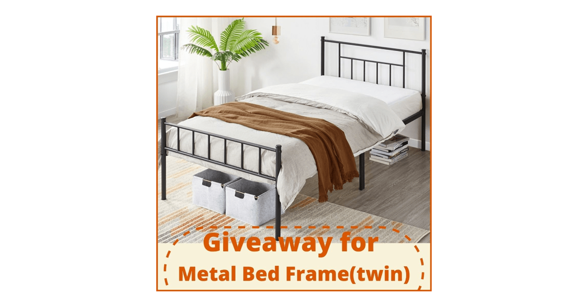 Win Yaheetech Metal Bed Frame