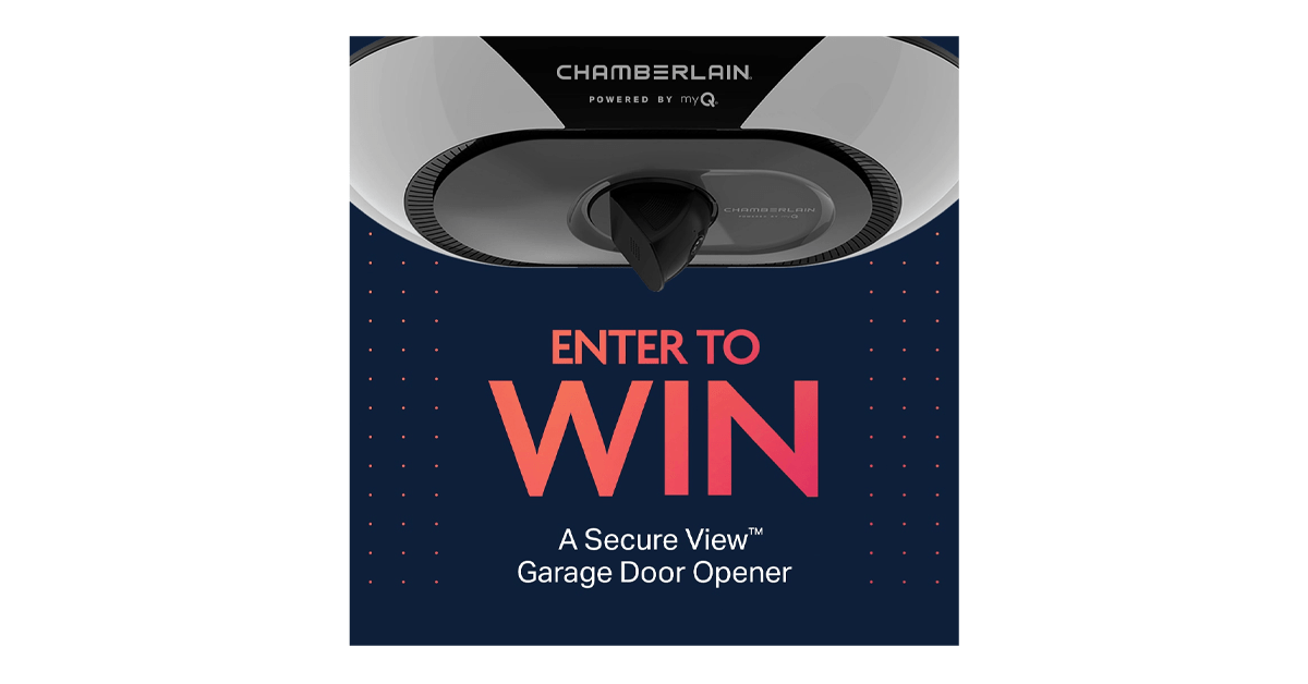 Win a Chamberlain Secure View Garage Door Opener