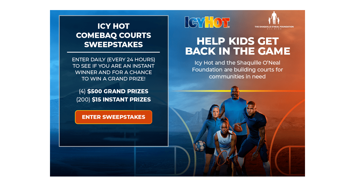 Icy Hot Comebaq Courts Sweepstakes & Instant Win