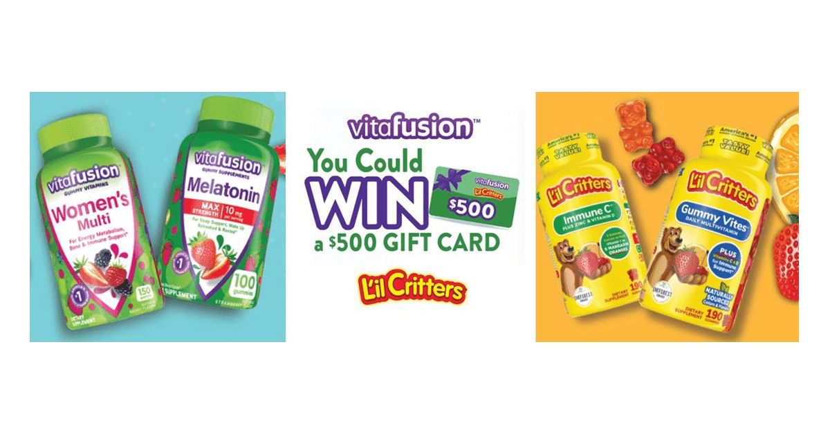 Vitafusion + L’il Critters $500 Gift Card Giveaway
