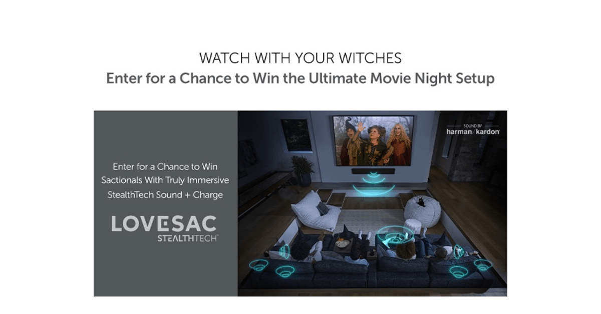 Lovesac Watch with Your Witches Sweepstakes