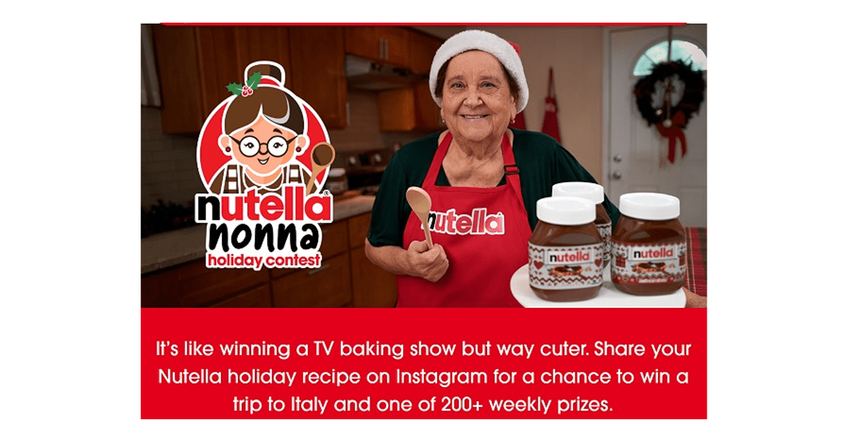 Nutella Nonna Holiday Contest